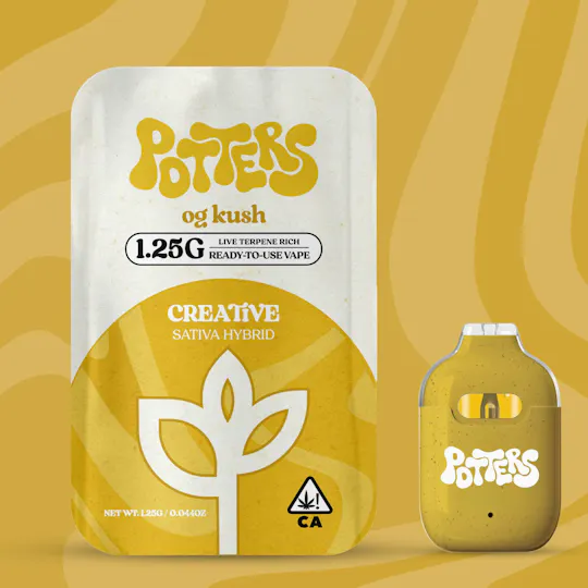 Potters - OG Kush | Live Resin Disposable | 1.25g - 1