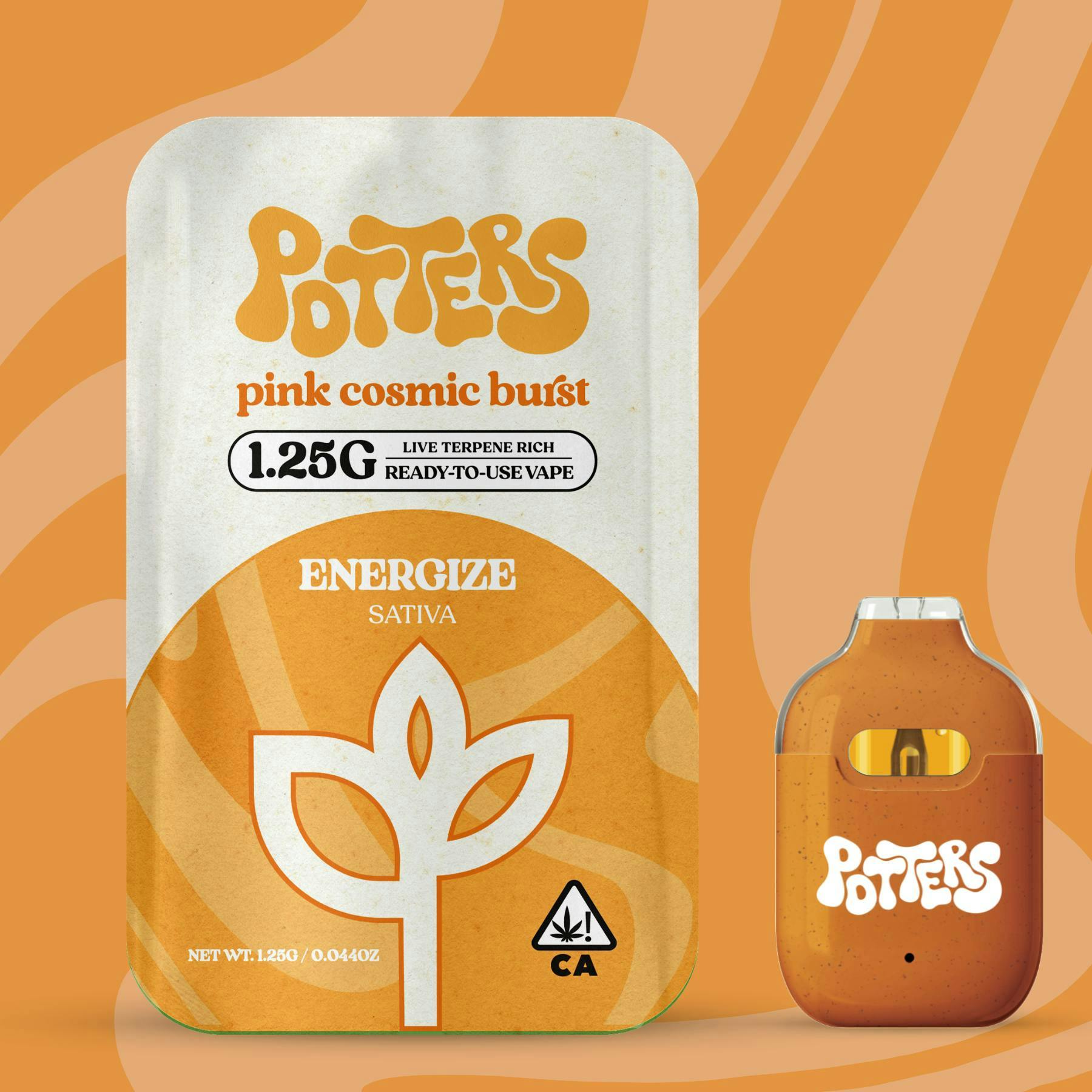 Potters - Pink Cosmic Burst | Live Resin Disposable | 1.25g - 1