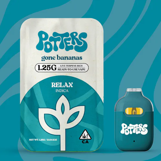 Potters - Gone Bananas | Live Resin Disposable | 1.25g - 1