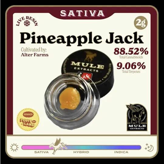 Mule Extracts - Mule Extracts | Pineapple Jack | Live Resin | 2g - 1