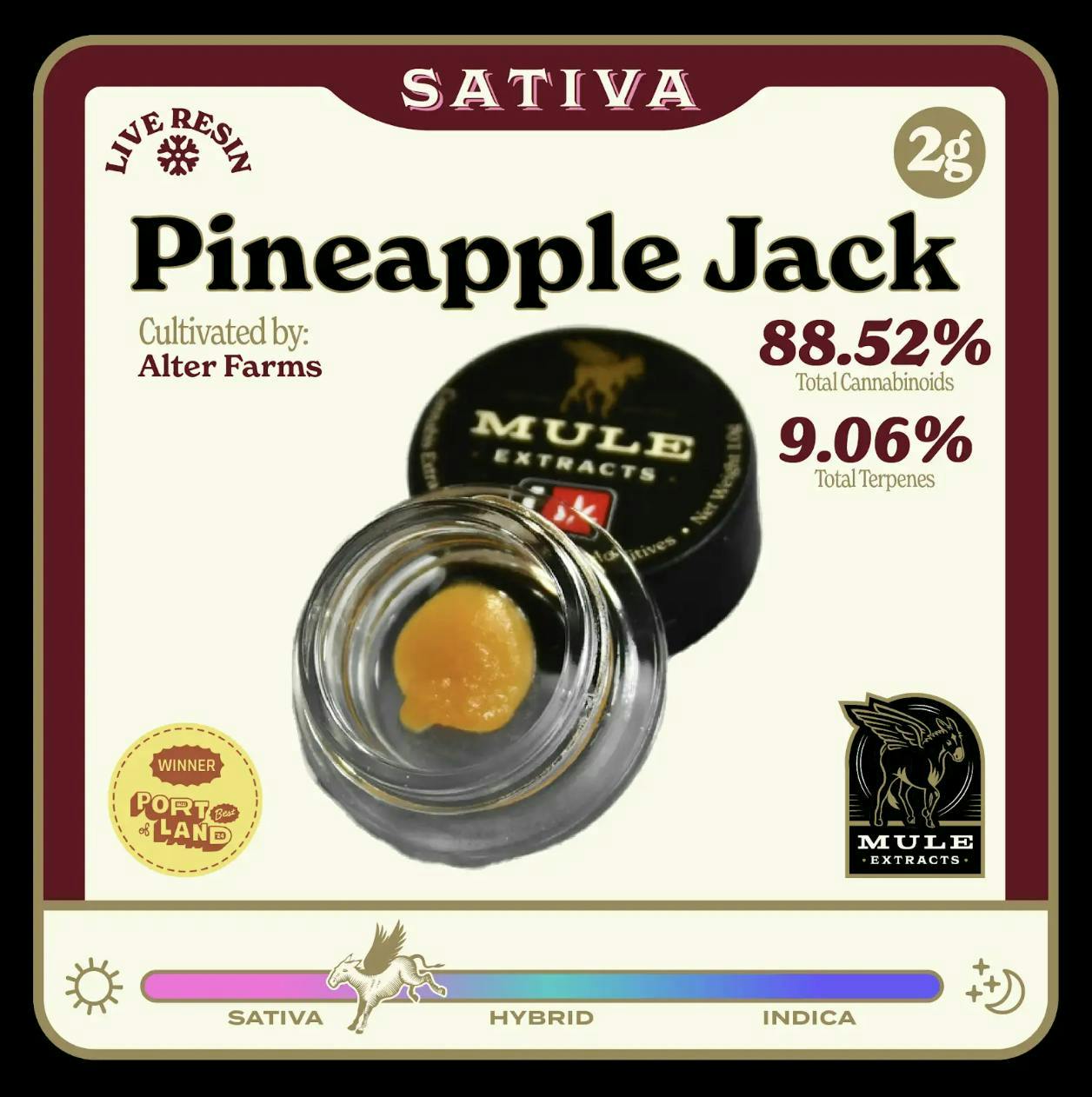 Mule Extracts - Pineapple Jack | Live Resin | 2g - 1