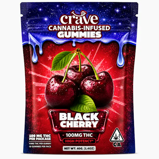 Crave Chocolate - Black Cherry Gummies 100mg - 1