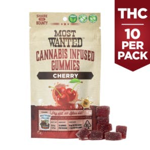 Most Wanted - Cherry | Gummies | 100mg | 10mg/ea | 10pk - 1
