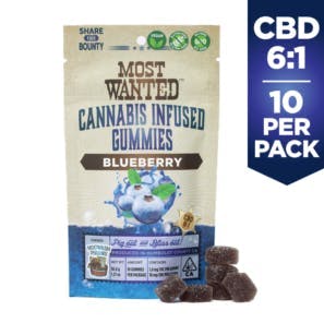 Most Wanted - Blueberry CBD 6:1 | Gummies | 100mg | 10mg/ea | 10pk - 1