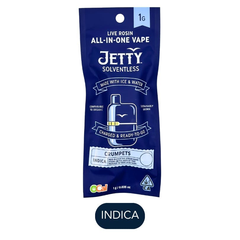 Jetty Extracts - Mini Tank | Crumpets | Live Rosin Disposable | 1g - 1