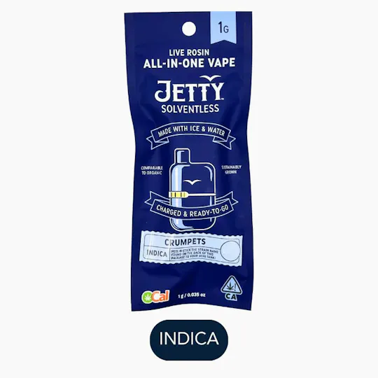 Jetty Extracts - Mini Tank | Crumpets | Live Rosin Disposable | 1g - 1