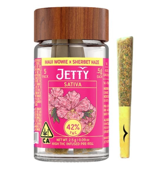 Jetty Extracts - Maui Wowie x Sherbet Haze | Infused Minis | 0.5g each | 5pk - 1