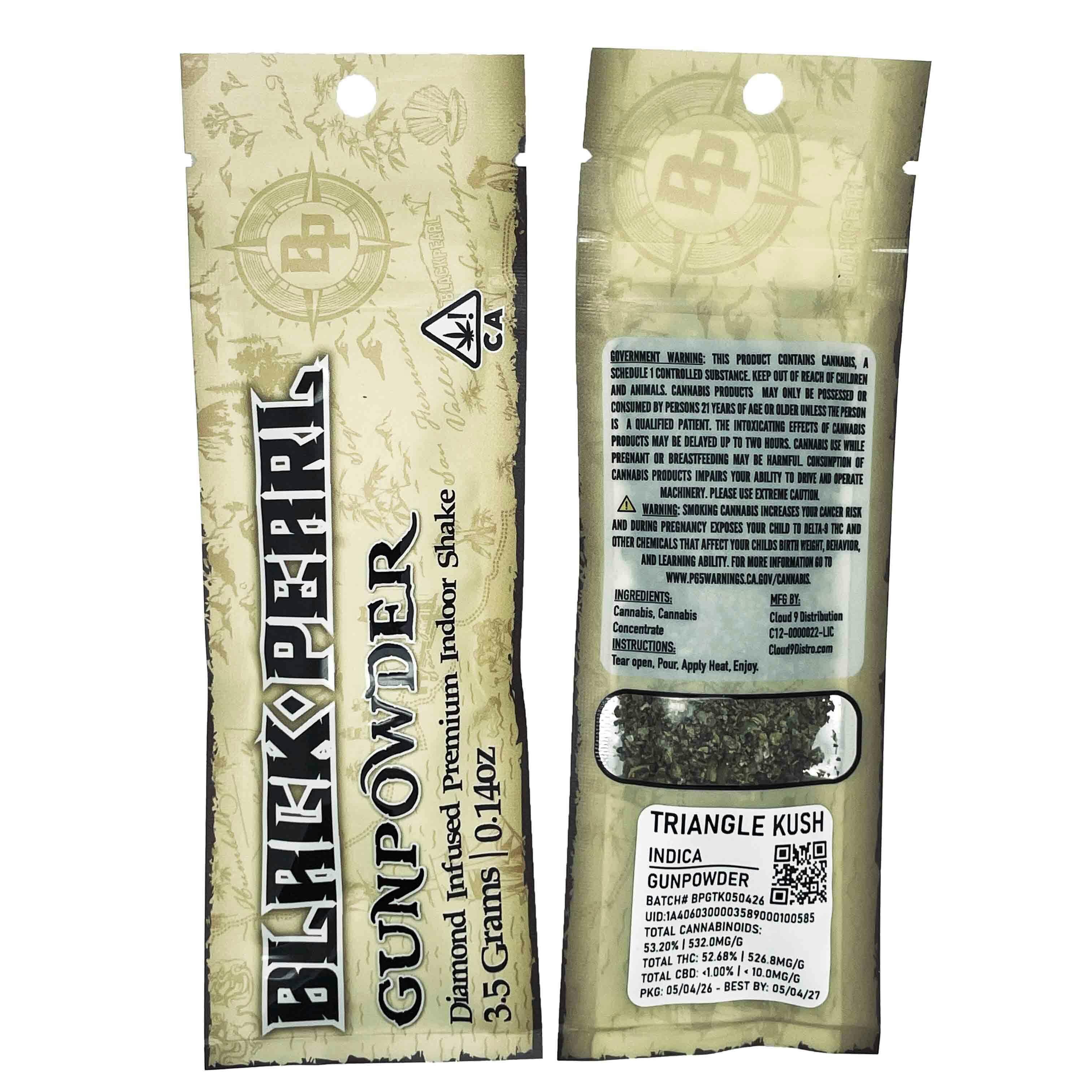 Twenty Two K / 22k - BLACK PEARL - Gunpowder - Triangle Kush 3.5g - 1