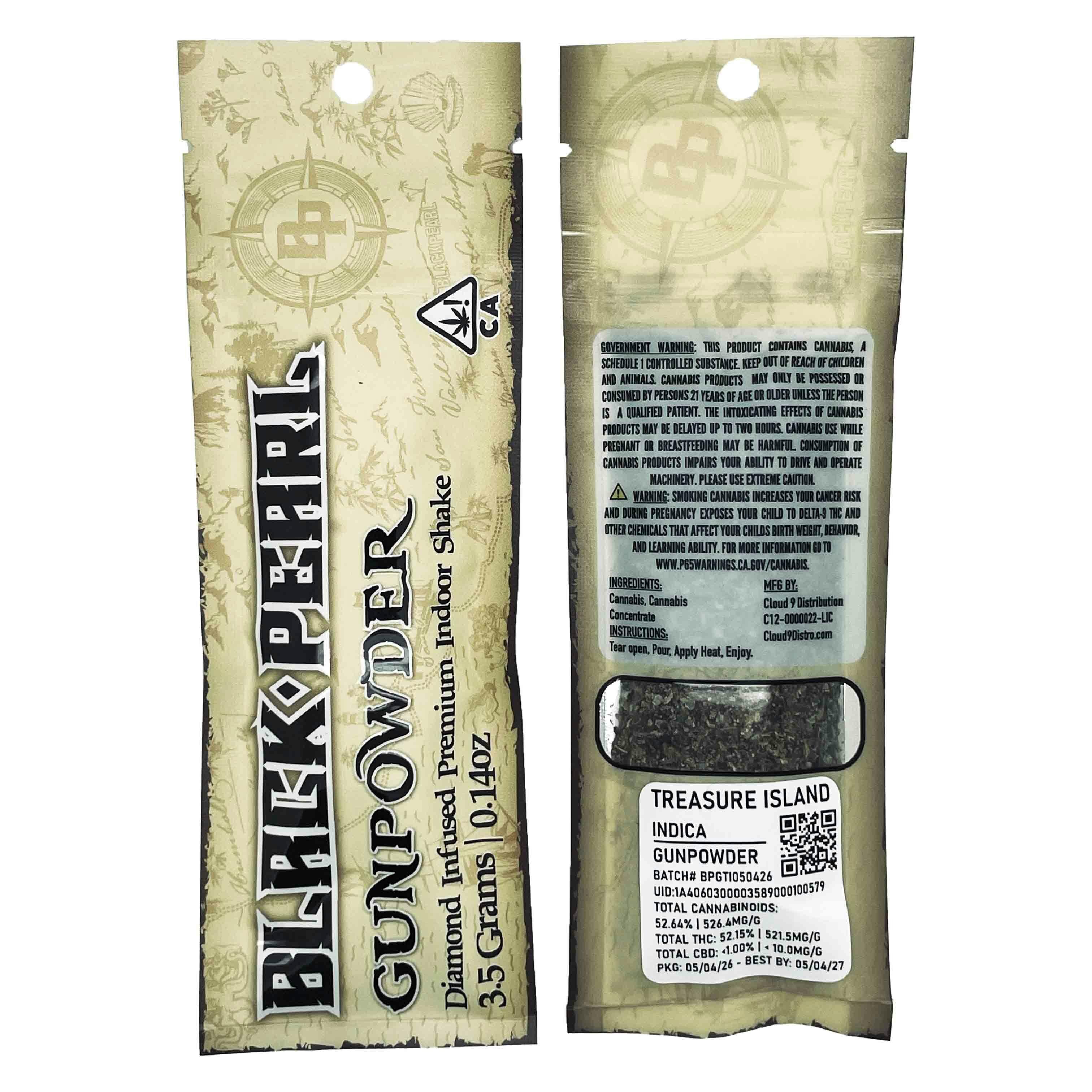 Twenty Two K / 22k - BLACK PEARL - Gunpowder - Treasure Island 3.5g - 1