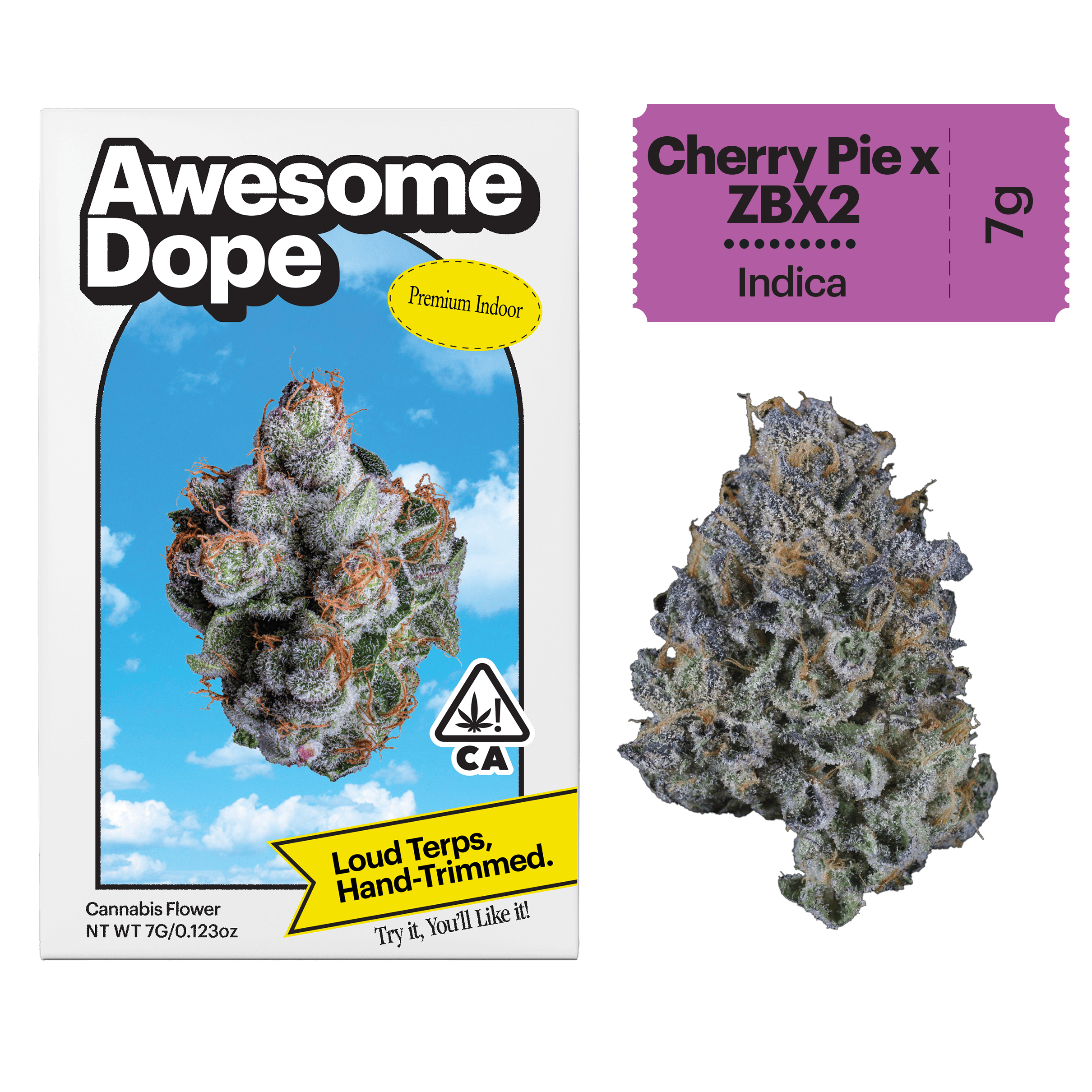Awesome Dope - Awesome Dope | Cherry Pie + ZBX2 | Premium Indoor Big Buds | 7g - 1