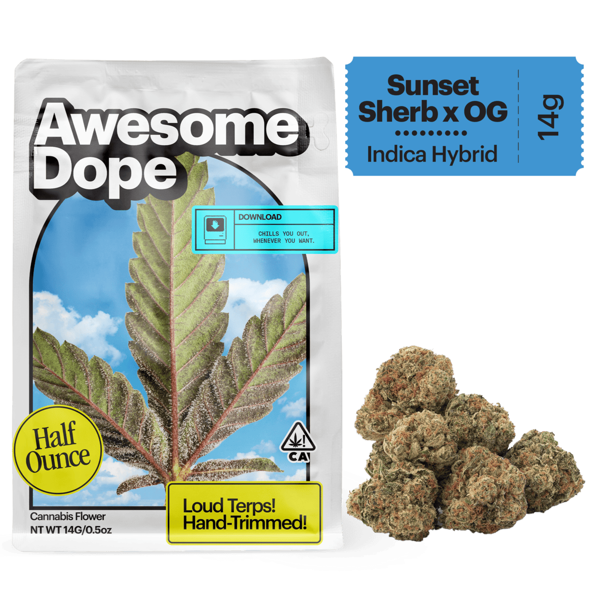 Awesome Dope - Awesome Dope | Sunset Sherb x OG | Smalls | 14g - 1