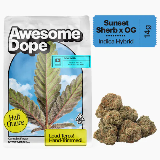 Awesome Dope - Awesome Dope | Sunset Sherb x OG | Smalls | 14g - 1