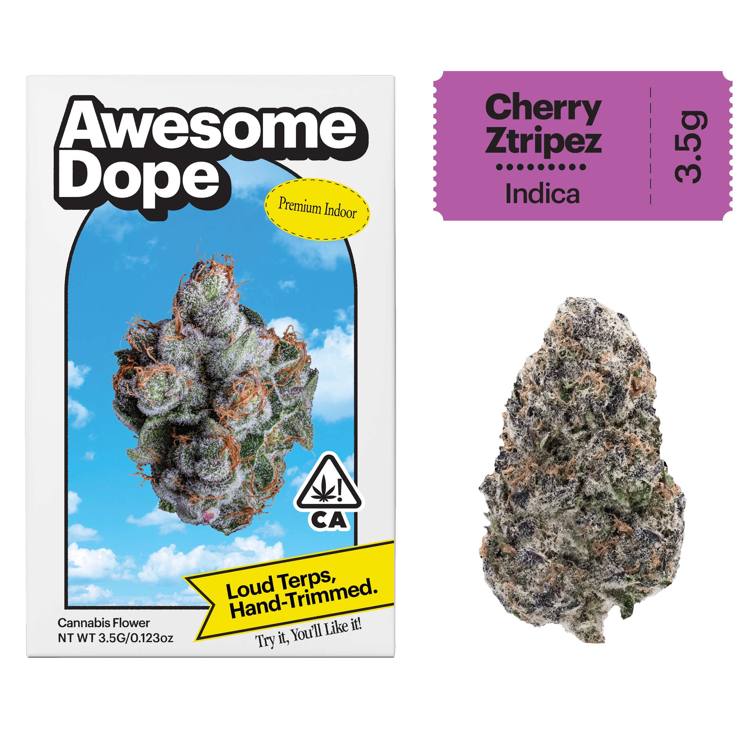Awesome Dope - Awesome Dope | Cherry Ztripez | Premium Indoor Big Buds | 3.5g - 1