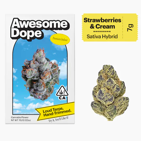 Awesome Dope - Awesome Dope | Strawberries & Cream | Premium Indoor Big Buds | 7g - 1