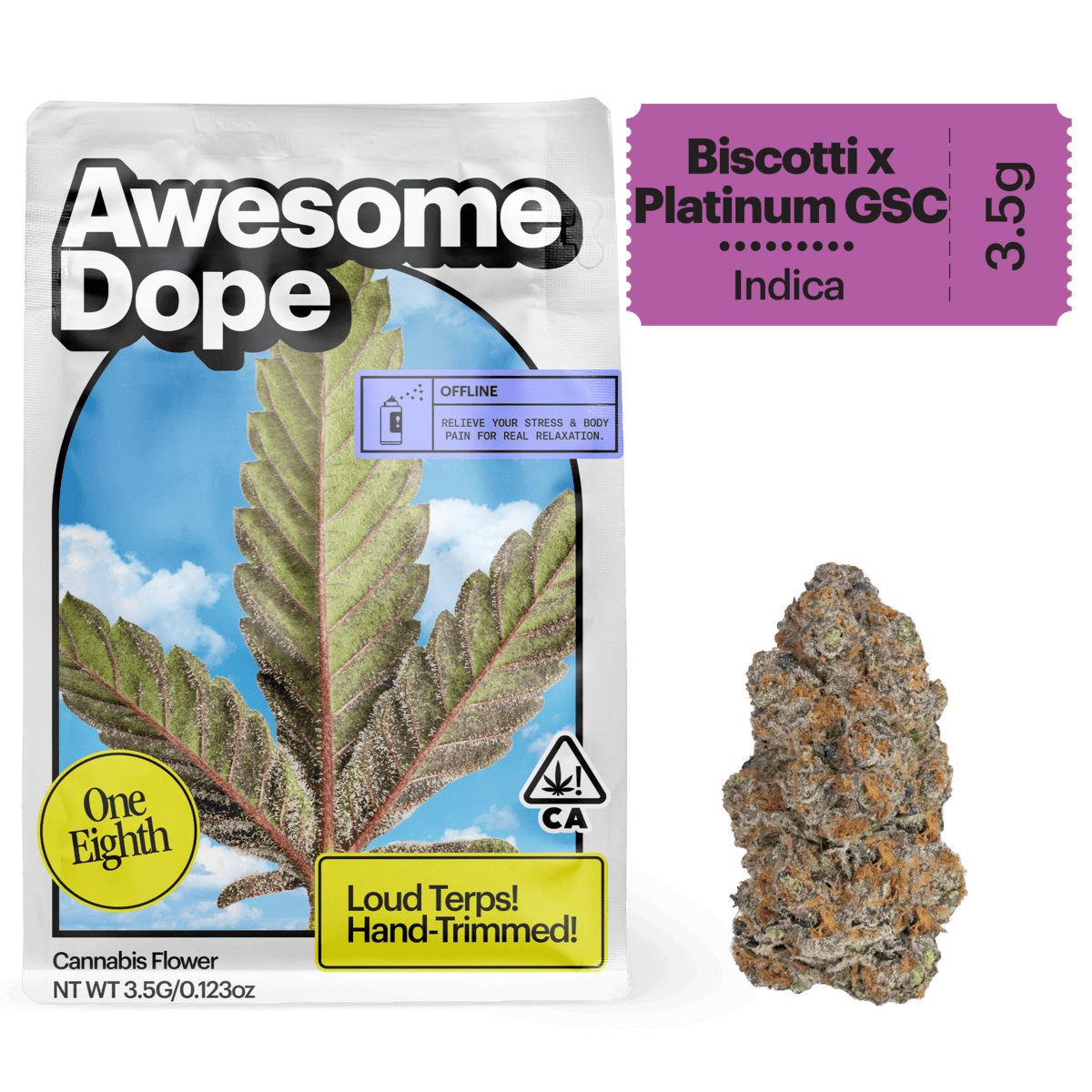 Awesome Dope - Awesome Dope | Biscotti + Platinum GSC | Big Buds | 3.5g - 1