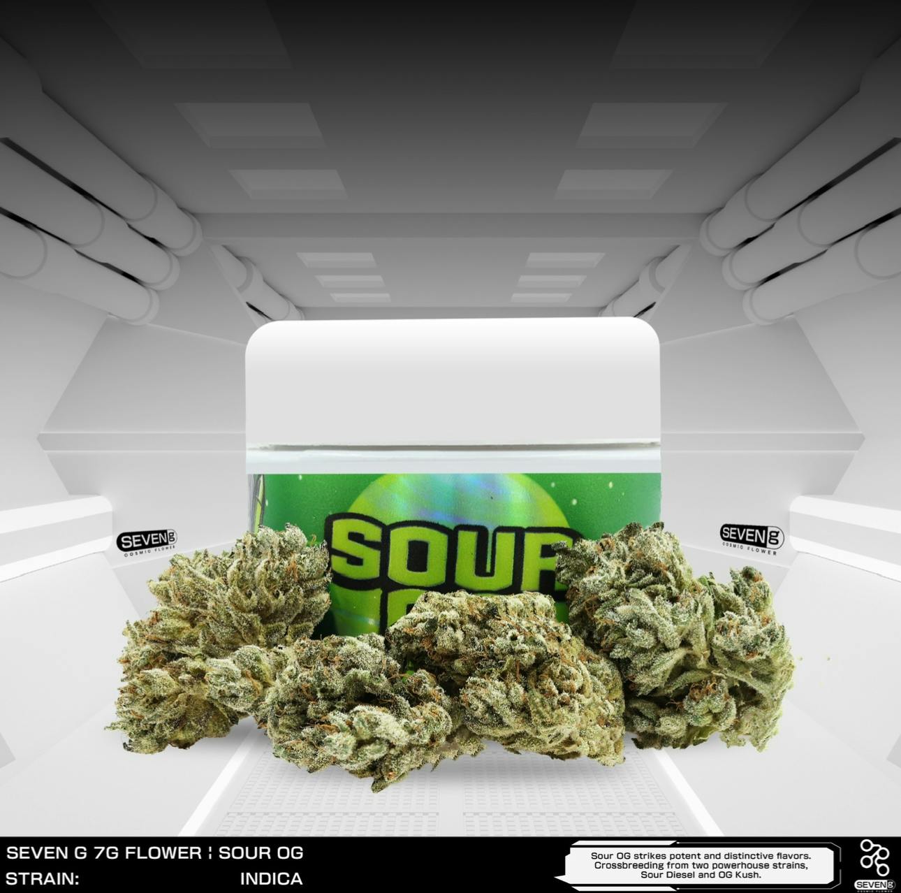 Seven G - Sour OG Indica 3.5 gram jar by Seven G - 1