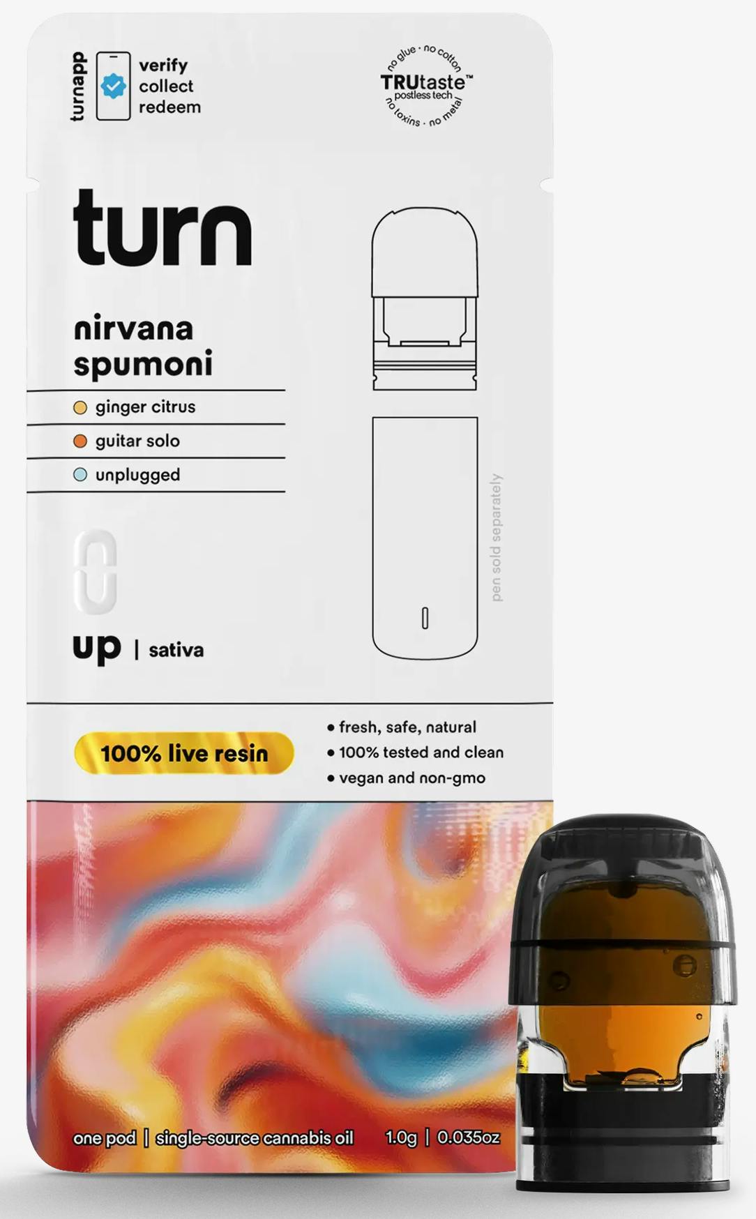 turn - turn | Nirvana Spumoni | Live Resin Pod | 1g - 1