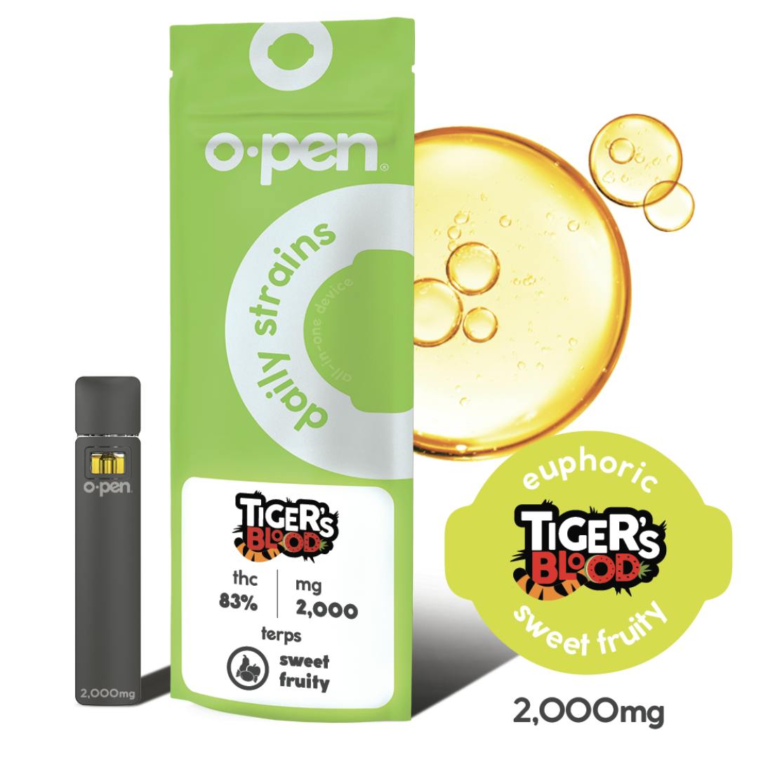 O.pen - O.pen | Tiger's Blood | Daily Strains AIO | 2g - 1