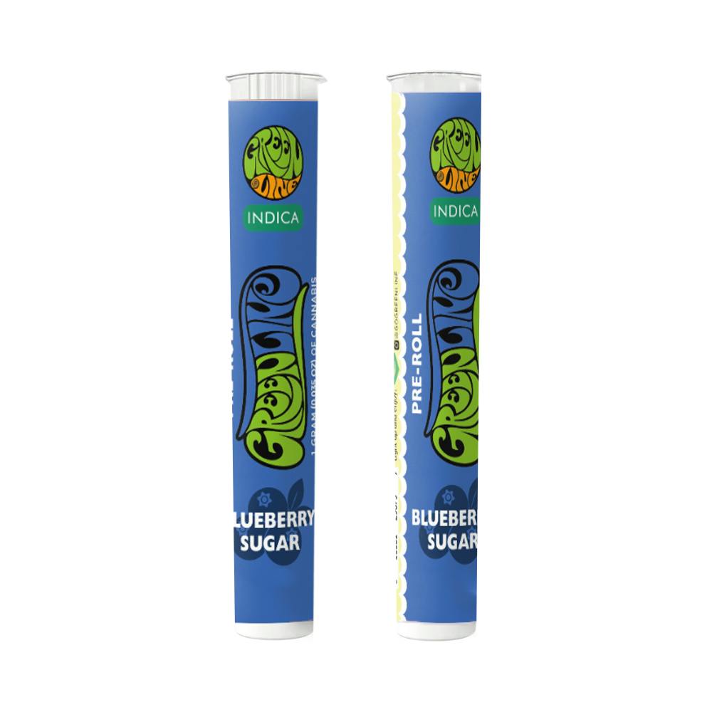 Greenline - Blueberry Sugar - Indoor Flower Pre-Roll - Indica - 1g - 1