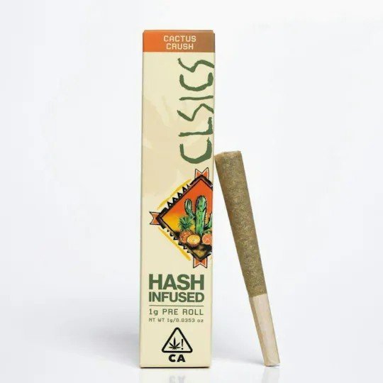 CLSICS Rosin & Rosin Infused Pre Rolls - CLSICS - Cactus Crush - Hash Infused Joint - 1g - 1