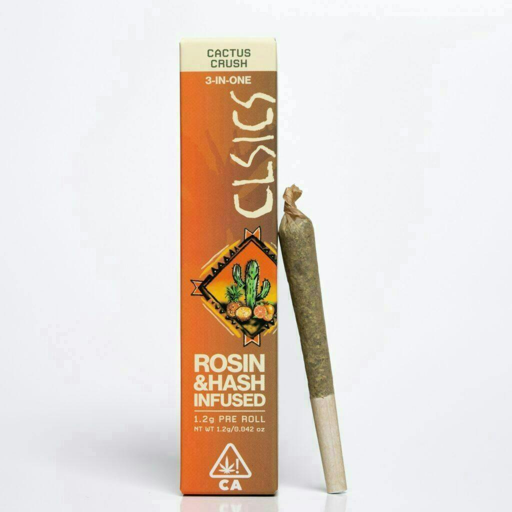 CLSICS Rosin & Rosin Infused Pre Rolls - CLSICS - Cactus Crush - Trifecta Hash/Rosin/Flower Infused Joint - 1.2g - 1