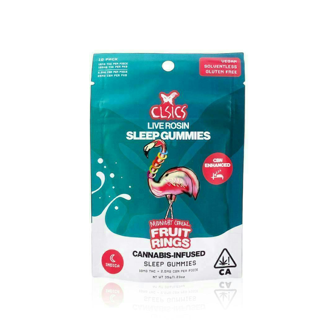 CLSICS Rosin & Rosin Infused Pre Rolls - CLSICS - Fruit Rings - Live Rosin Infused Gummies - 10ct - 1