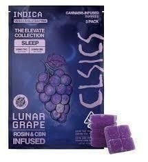 CLSICS Rosin & Rosin Infused Pre Rolls - CLSICS - Lunar Grape - Live Rosin Infused Gummies - 10ct - 1