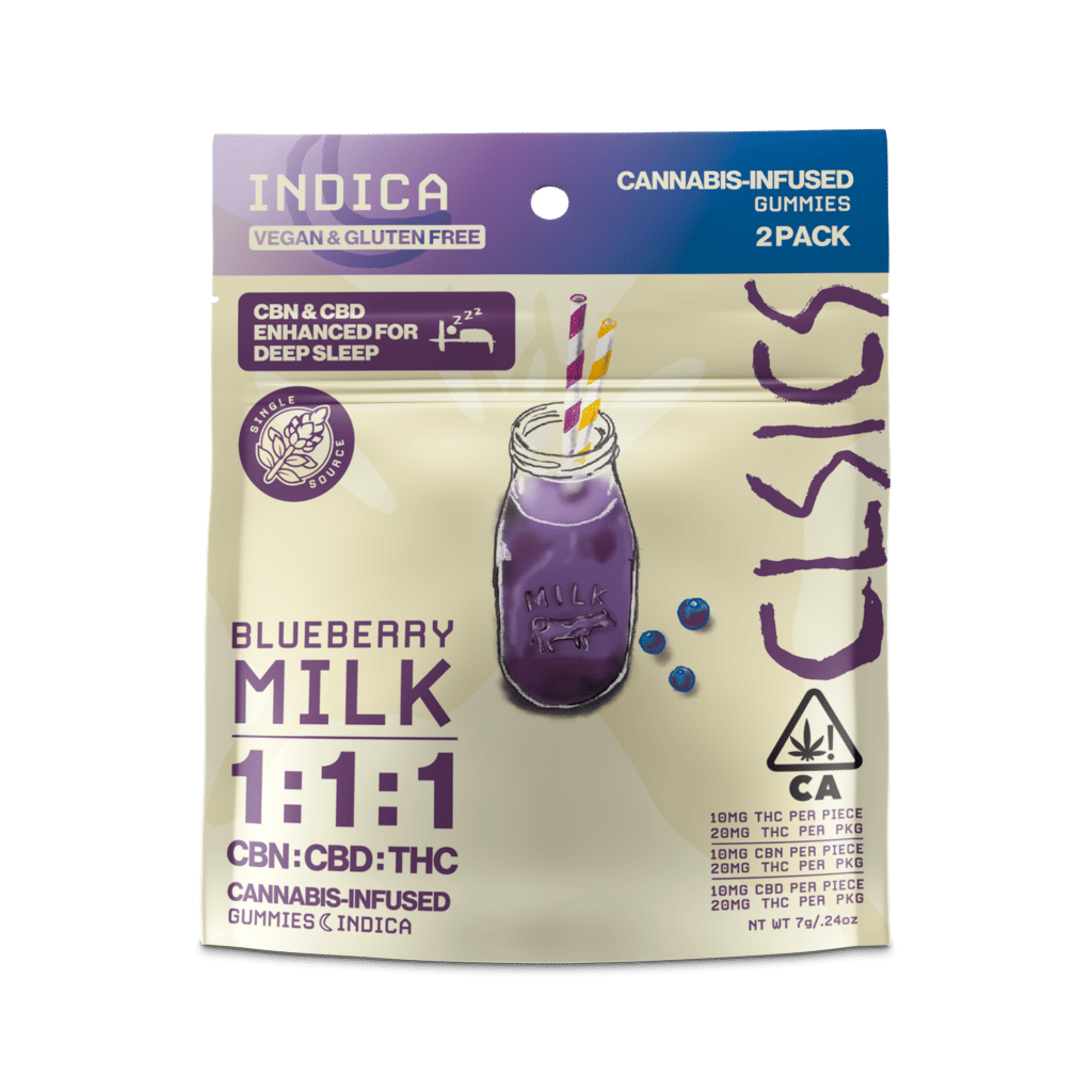 CLSICS Rosin & Rosin Infused Pre Rolls - CLSICS - CBN Blueberry Milk - Live Rosin Infused Gummies - 2ct - 1