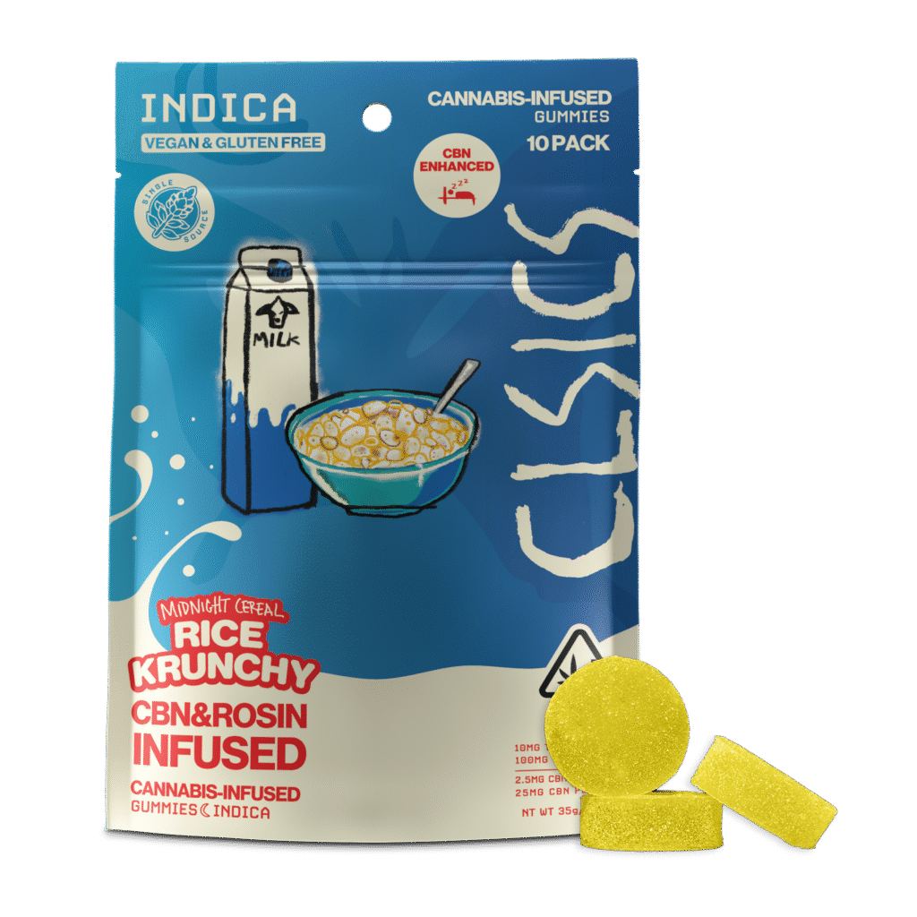 CLSICS Rosin & Rosin Infused Pre Rolls - CLSICS - CBN Rice Krunchy - Live Rosin Infused Gummies - 10ct - 1