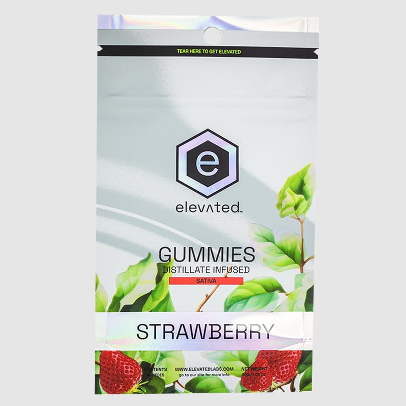 Elevated Labs - Elevated | Strawberry Distillate Infused Gummies | 500mg | 10ct | 50mg/ea - 1