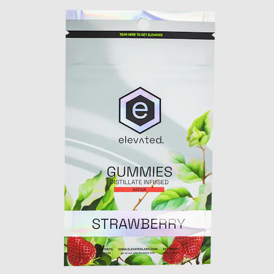 Elevated Labs - Elevated | Strawberry Distillate Infused Gummies | 500mg | 10ct | 50mg/ea - 1