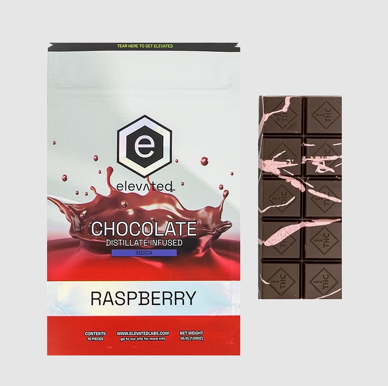 Elevated Labs - Elevated | Distillate Raspberry Chocolate | 500mg | 10ct | 50mg/ea - 1