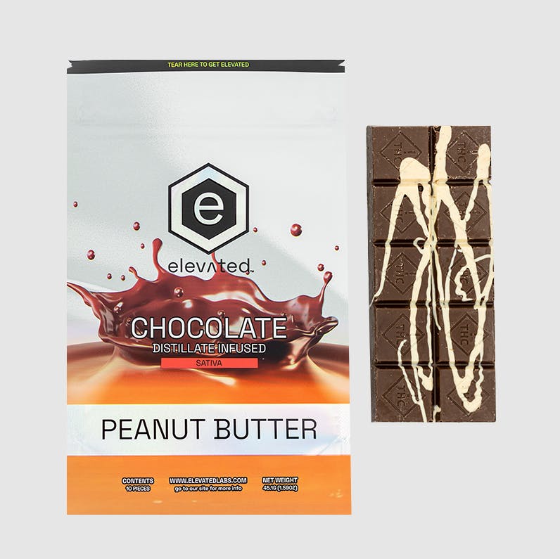 Elevated Labs - Elevated | Distillate Peanut Butter Chocolate | 500mg | 10ct | 50mg/ea - 1