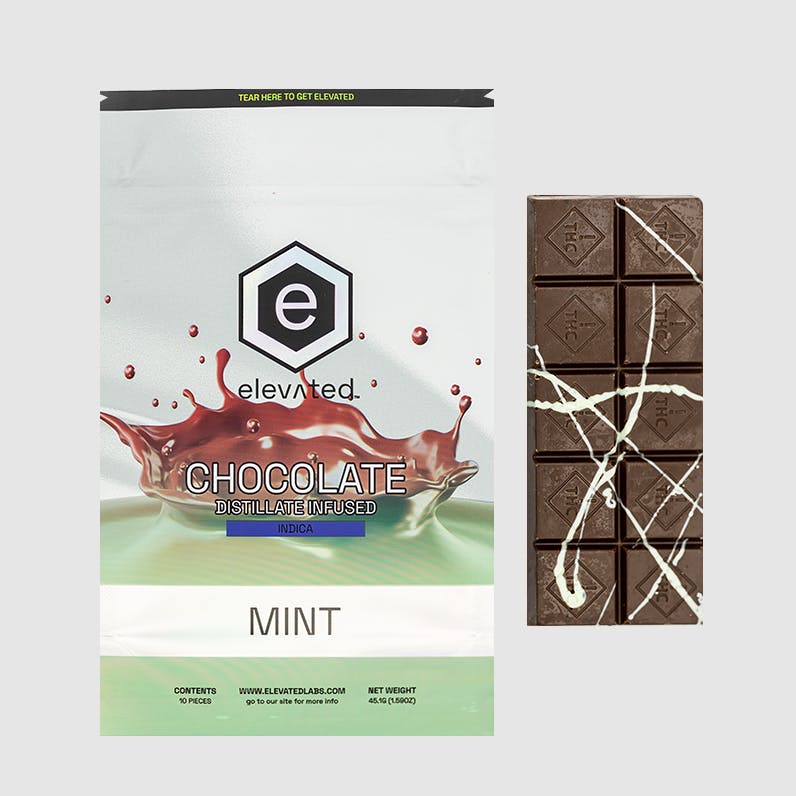 Elevated Labs - Elevated | Distillate Infused Mint Chocolate | 500mg | 10ct | 50mg/ea - 1