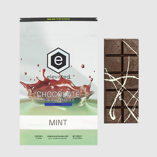 Elevated Labs - Elevated | Distillate Infused Mint Chocolate | 500mg | 10ct | 50mg/ea - 1