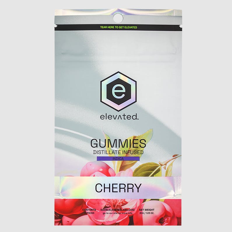 Elevated Labs - Elevated | Cherry Distillate Infused Gummies | 500mg | 10ct | 50mg/ea - 1