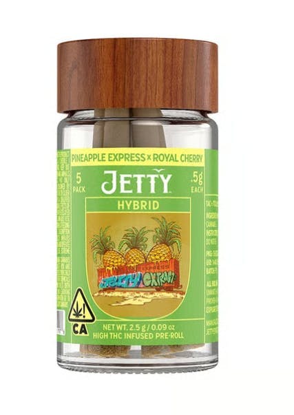 Jetty Extracts - Pineapple Express x Royal Cherry | Infused Joints | 0.5g each | 5pk - 1