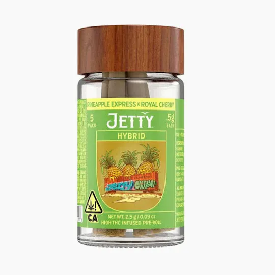 Jetty Extracts - Pineapple Express x Royal Cherry | Infused Joints | 0.5g each | 5pk - 1