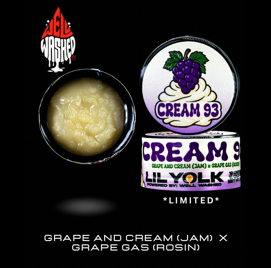 Well Washed Concentrate - Well Washed | Cream 93 | Lil Yolk Live Rosin | 2g - 1