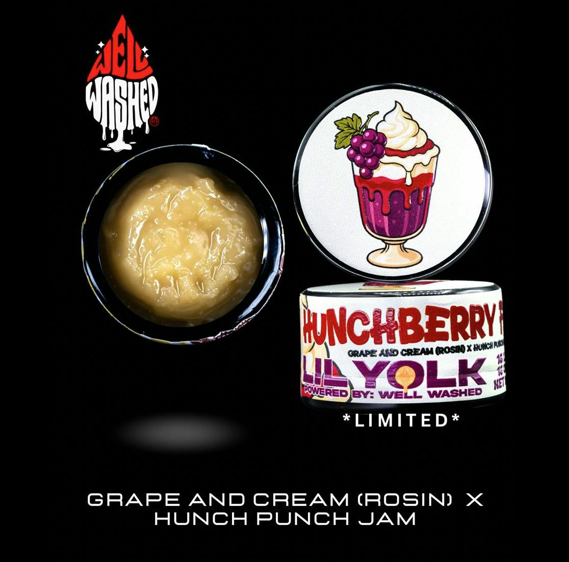 Well Washed Concentrate - Well Washed | Hunchberry | Lil Yolk Live Rosin | 2g - 1
