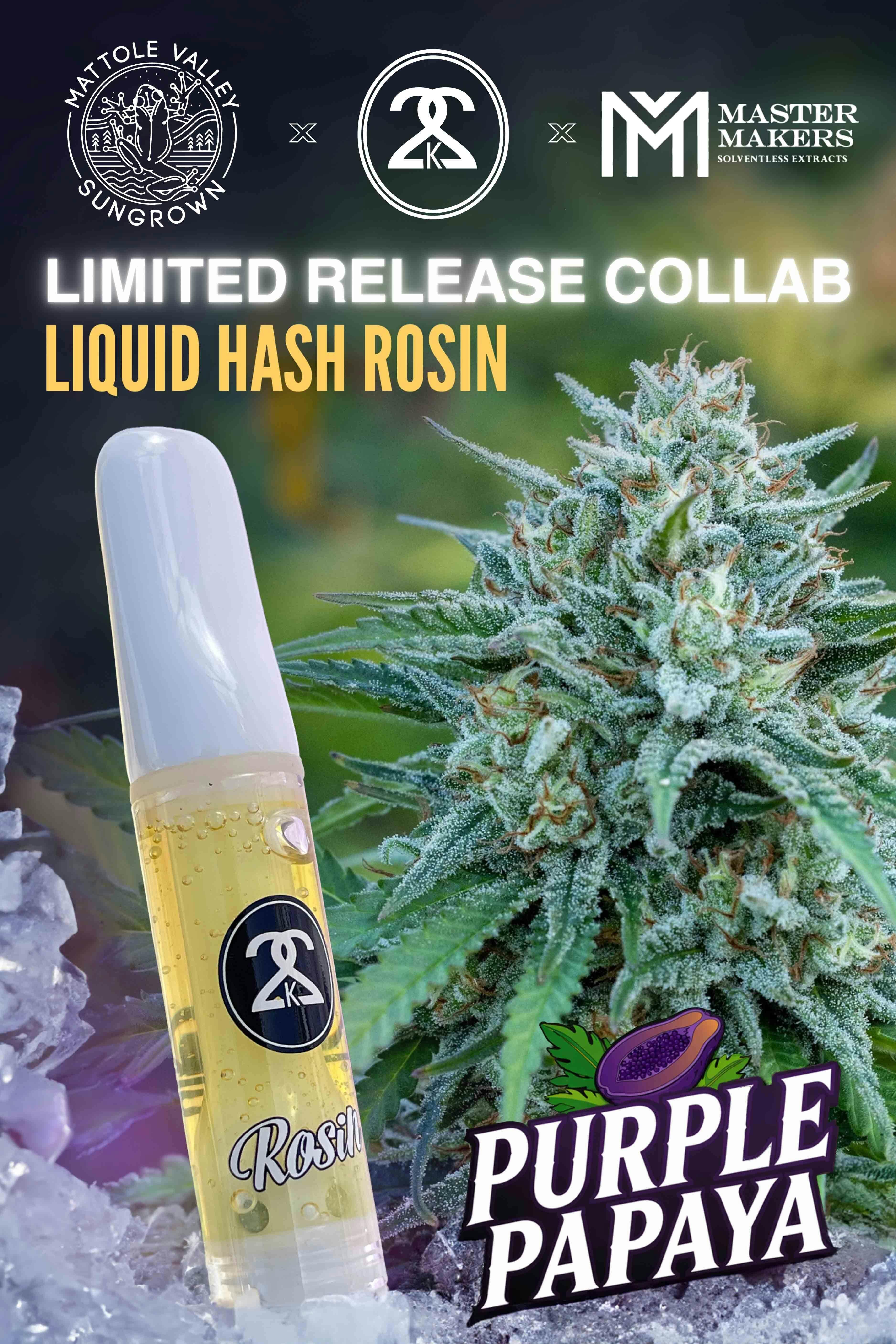 Twenty Two K / 22k - 22K - Purple Papaya - Liquid Hash Rosin 1.0ml Cart - 1