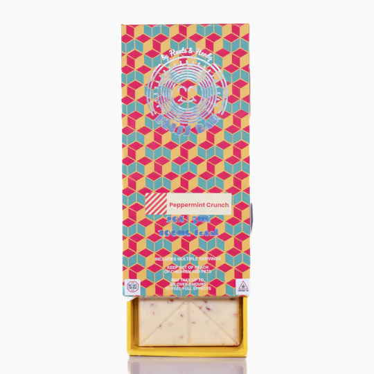 Haute & Heady - Bliss Bar | Peppermint Crunch Chocolates | 100mg | 20ct | 5mg/ea - 1