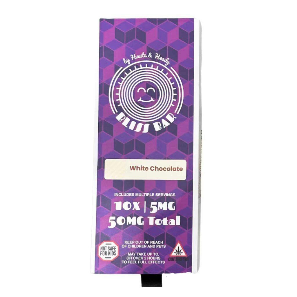 Haute & Heady - Bliss Bar | White Chocolate Chocolates | 100mg | 20ct | 5mg/ea - 1