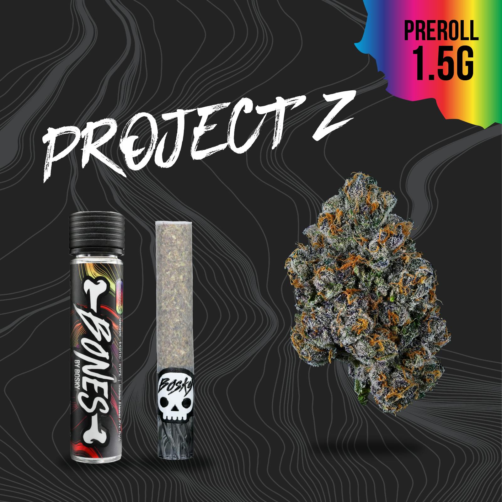 Bosky Genetics - BOSKY | Project Z | Bones Pre-Roll | Exotics | 1.5g - 1