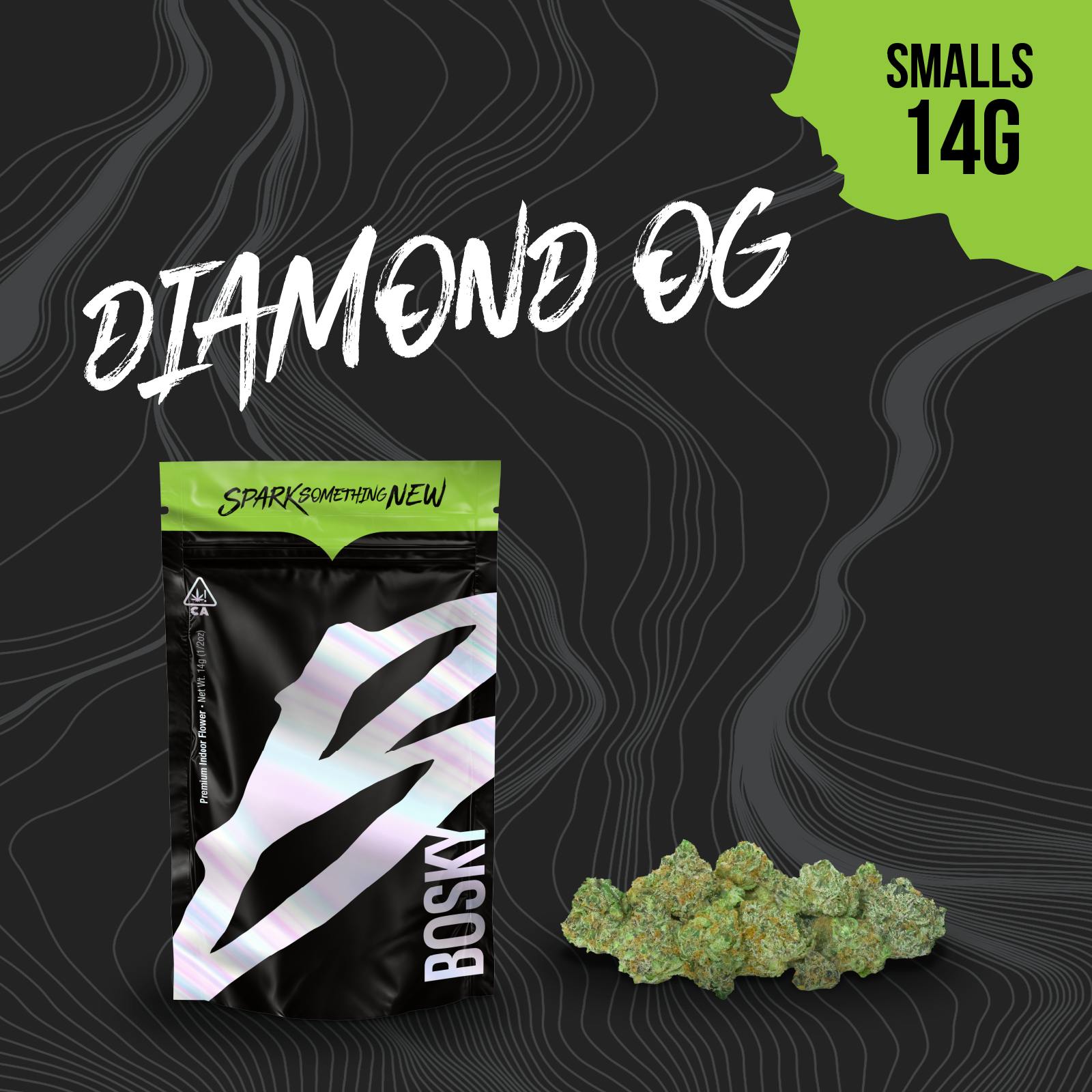 Bosky Genetics - BOSKY | Diamond OG | Small Buds | Gas | 14g - 1