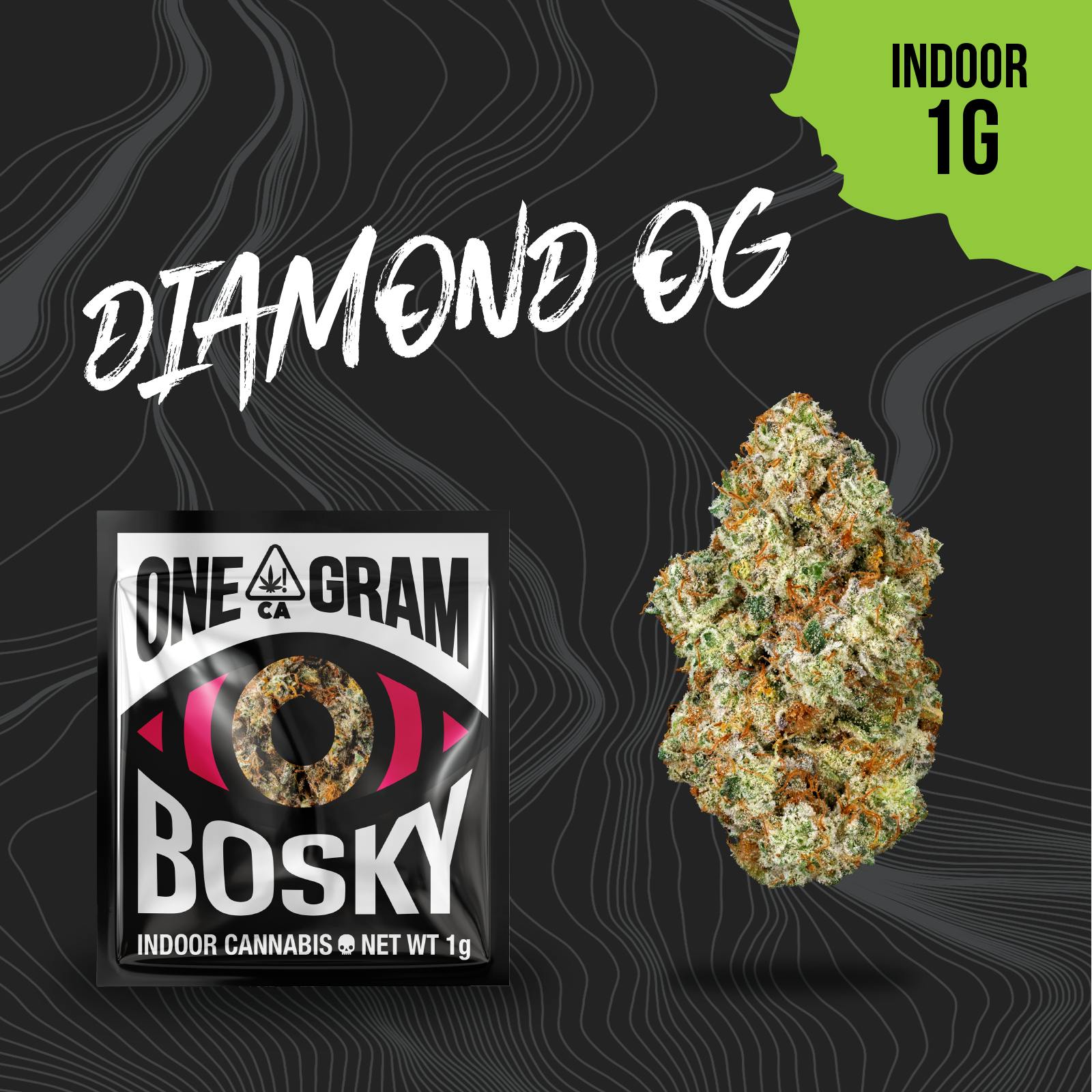 Bosky Genetics - BOSKY | Diamond OG | Gas | 1g - 1