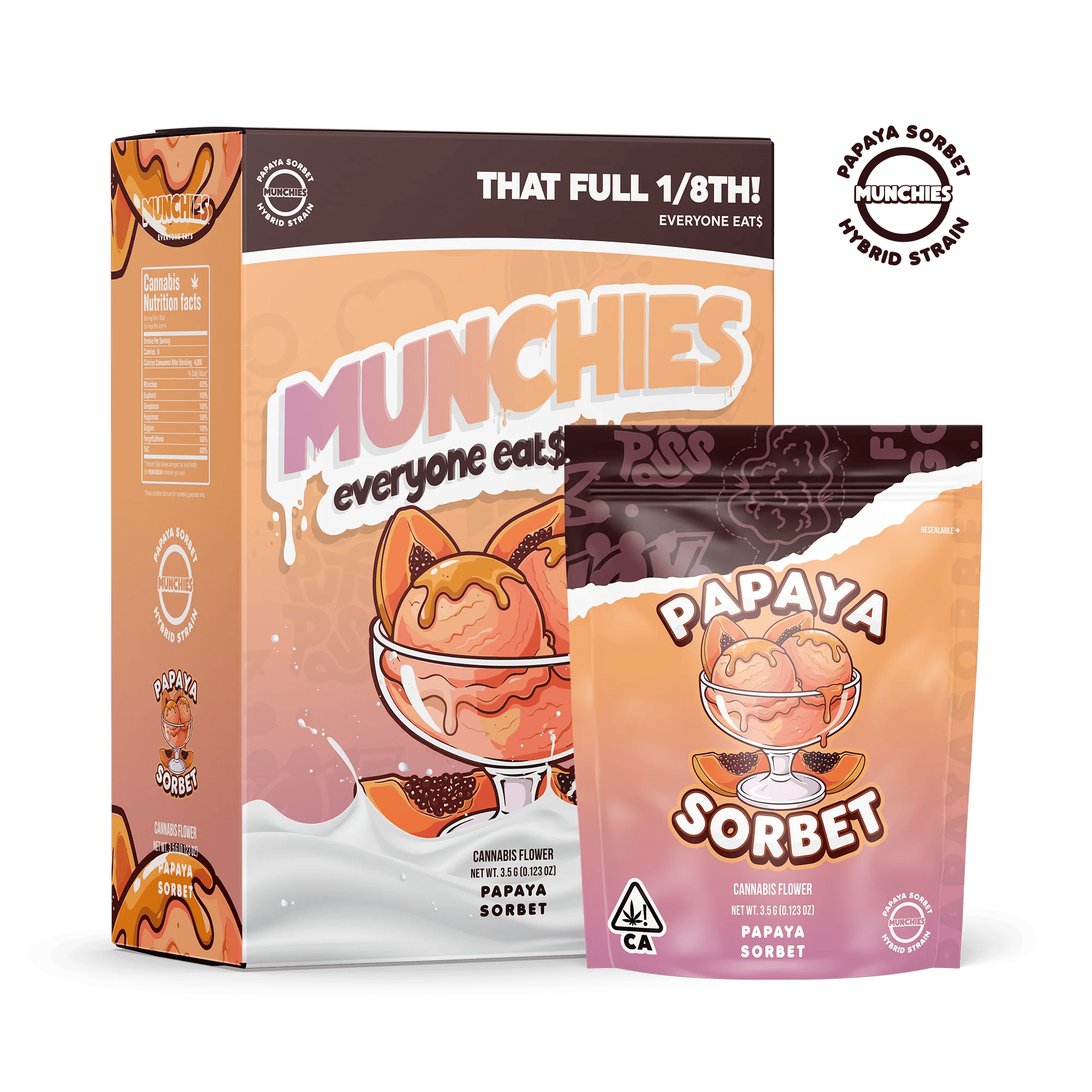 Munchies - Munchies | Papaya Sorbet | Big Buds | 3.5g - 1
