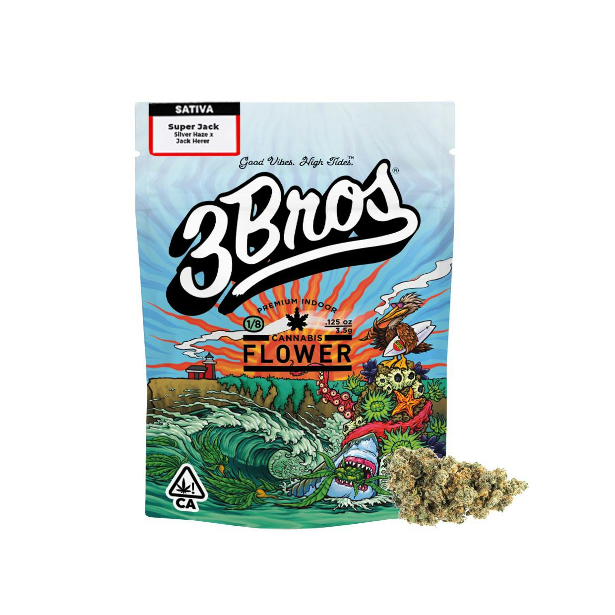 3 Bros Grow - 3 Bros | Indoor Flower | 3.5g | Super Jack | Sativa - 1