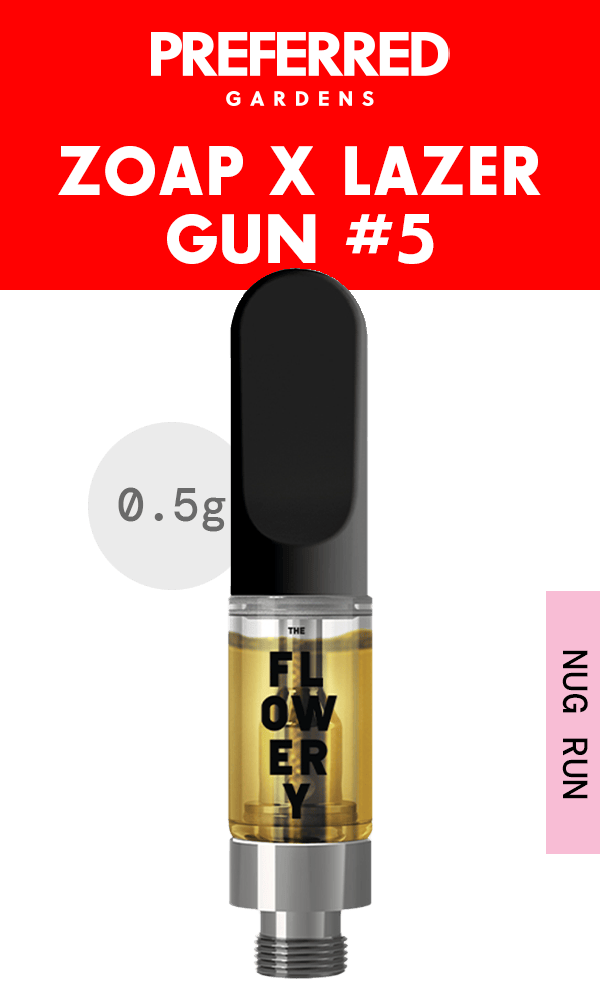 Preferred Gardens - Zoap x Lazer Gun #5 | 510 Cartridge | 0.5g - 1