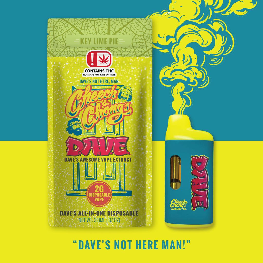 Cheech & Chong - Oklahoma - D.A.V.E. - 2 gram Disposable Vape - Key Lime Pie - Hybrid - 1